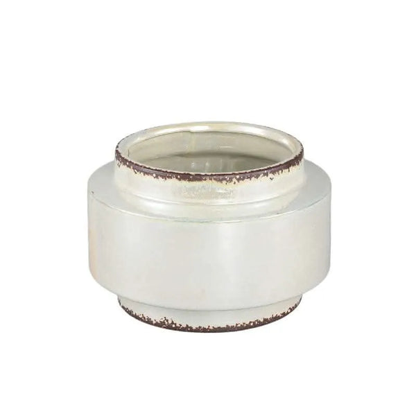 Melodi Pearl ceramic pot round shiny M