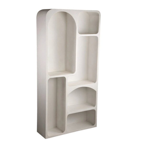 Emmelie White MDF rough organic shape cabinet high