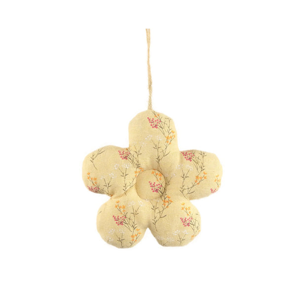 Anh Yellow pattern fabric flower shape hanger L