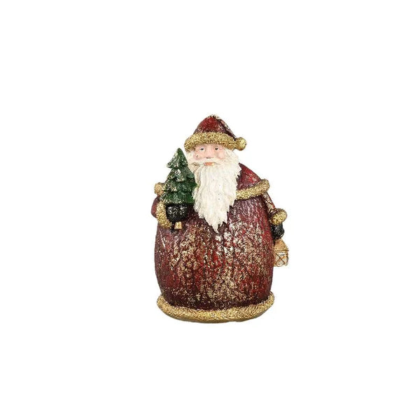 Noelle Red poly standing santa statue big w tree