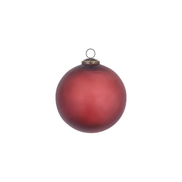 Elian Burgundy round glass ball matt M