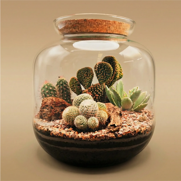 Terrarium Irene con piante grasse