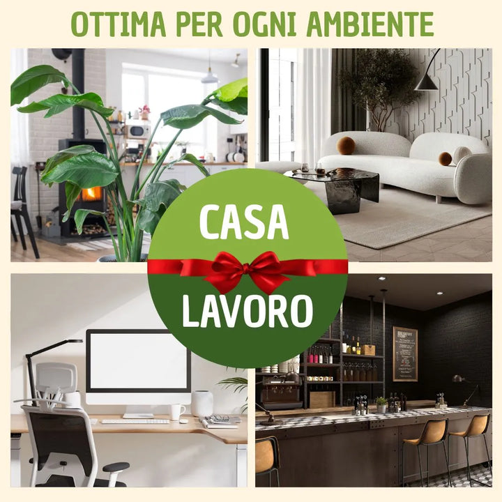 Quadro rettangolare mini di muschi e licheni stabilizzato con scatola regalo