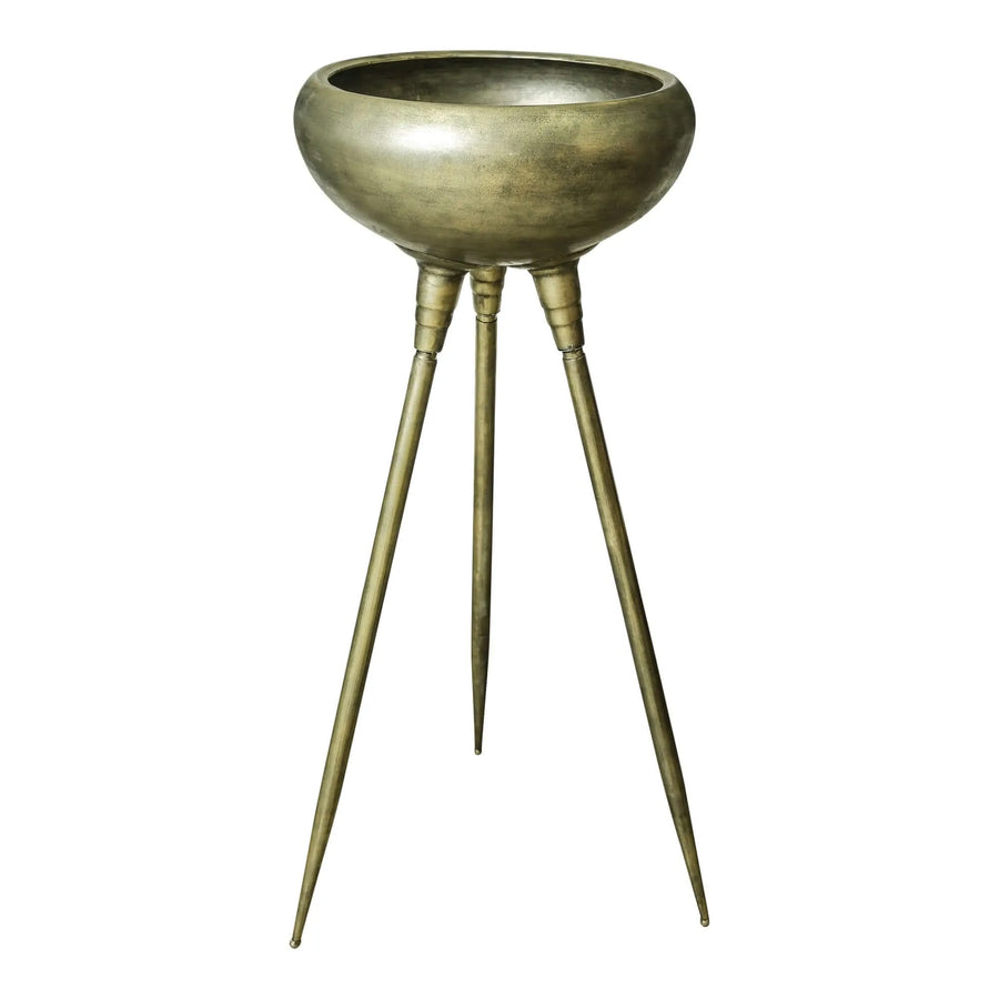 Genesis Brass metal planter 3 feet round high S - i Giardini di Giulia  