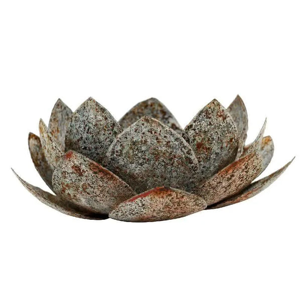 Merline Grey iron flower candle holder antique zin