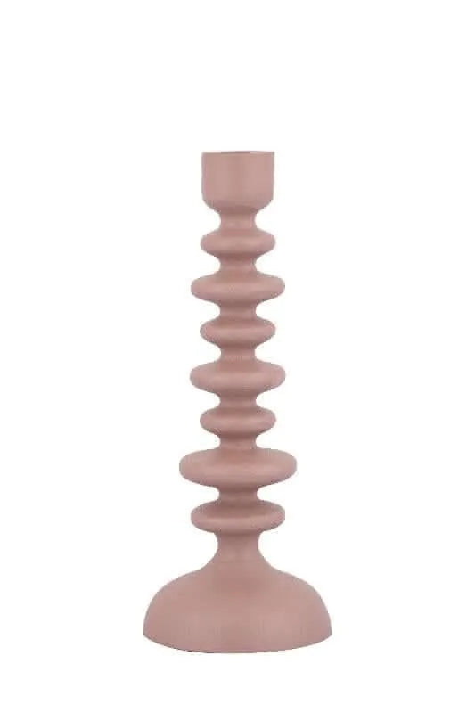 Lisanne Beige casted alu candleholder circles L - i Giardini di Giulia  