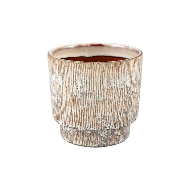 Xiomar Cream ceramic pot round S