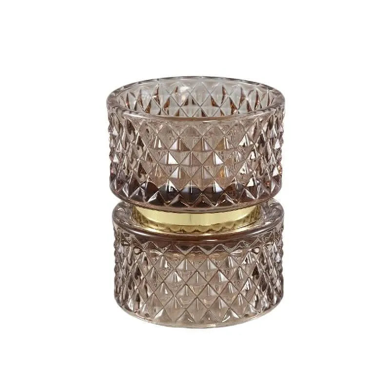 Asiya Brown glass tealight gold middle - i Giardini di Giulia  
