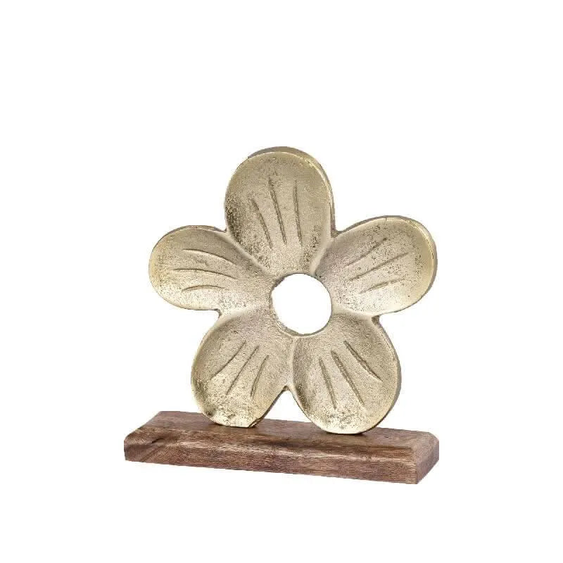 Freya gold casted alu flower shaped statue L - i Giardini di Giulia  