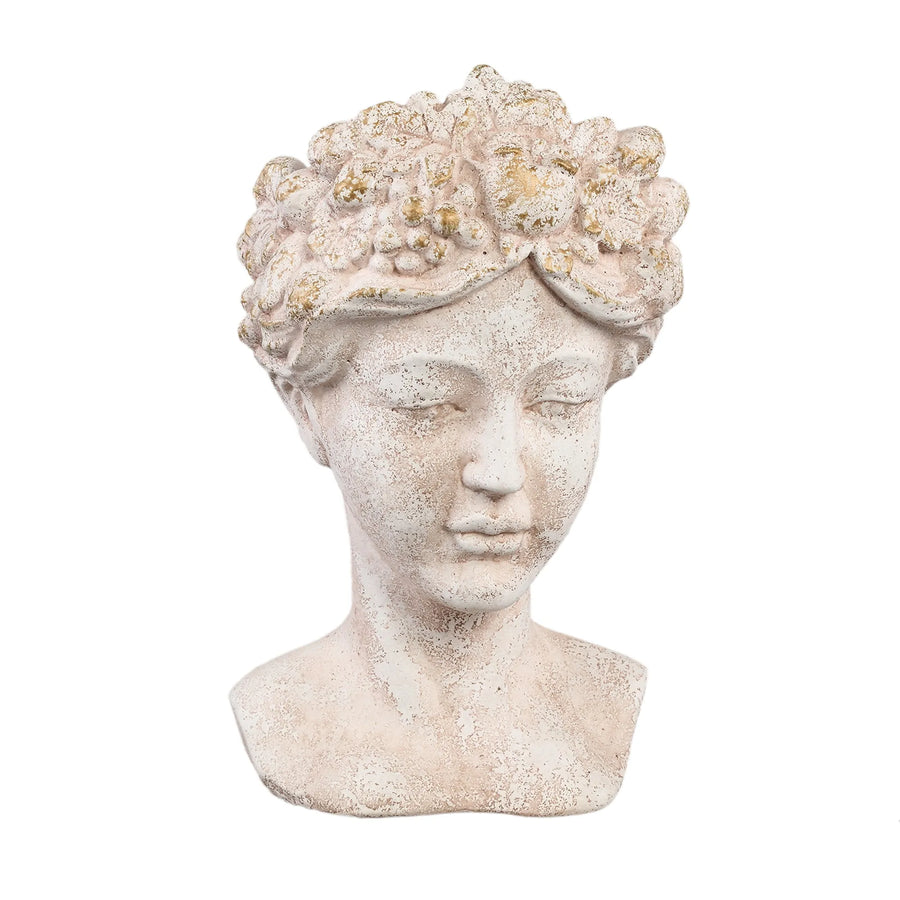 Sherlene Cream cement face shaped  statue high - i Giardini di Giulia  