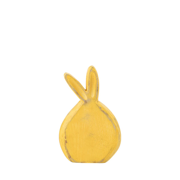 Jardel Yellow mango wood rabbit statue S