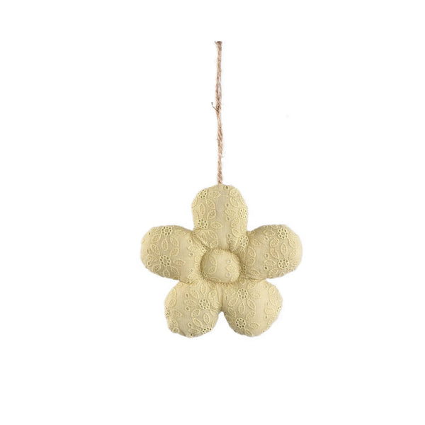 Anh Yellow fabric flower shape hanger L