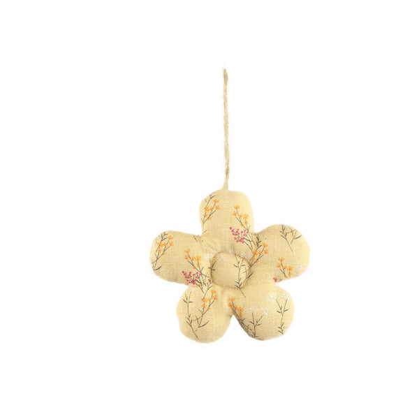 Anh Yellow pattern fabric flower shape hanger S
