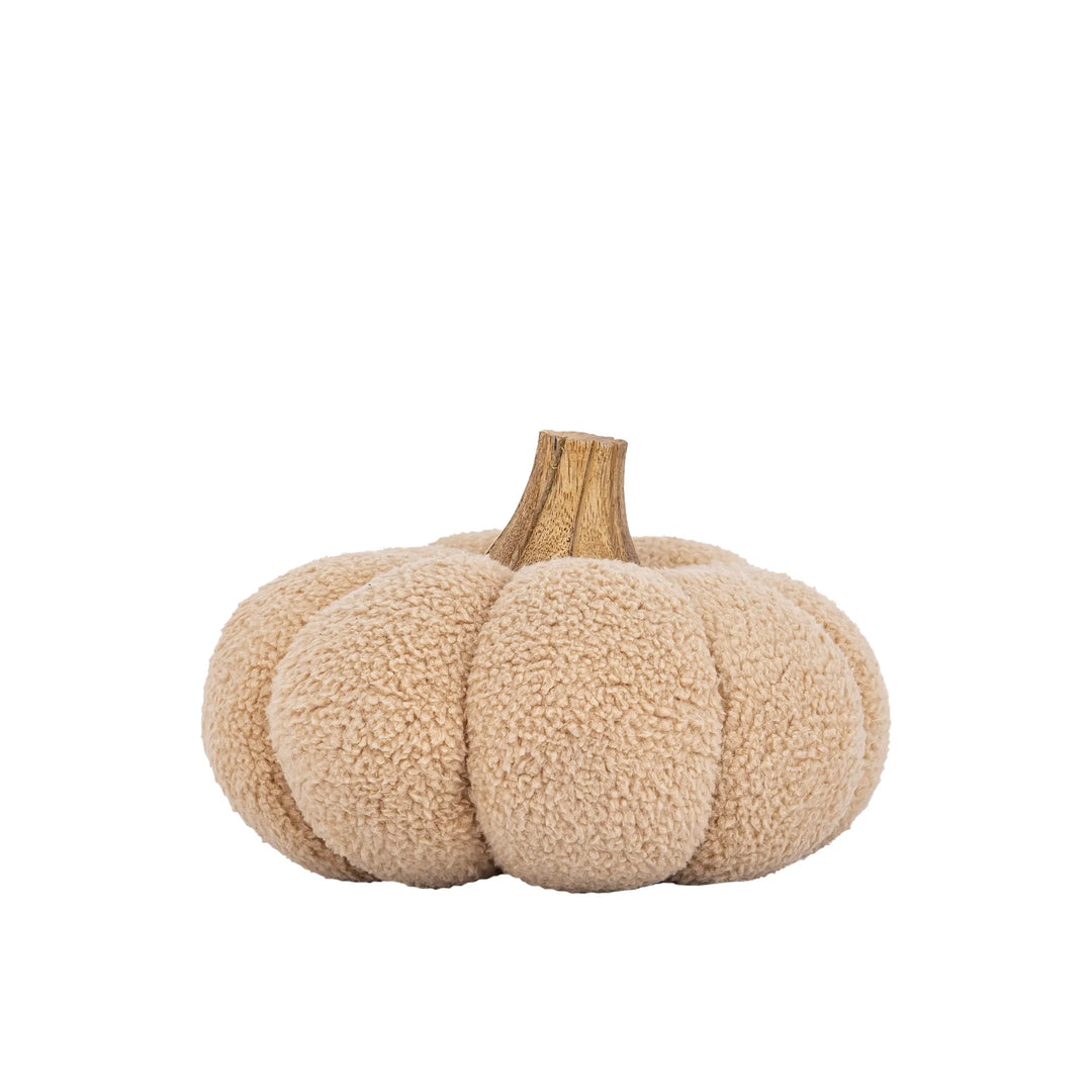 Siamah Beige bouclé pumpkin statue L