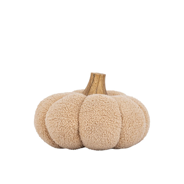 Siamah Beige bouclé pumpkin statue L