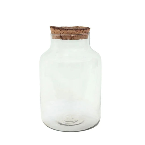 Contenitore in vetro soffiato H.20 D.18 cm