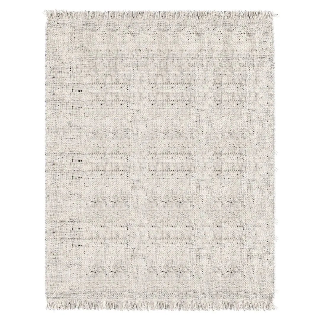 Vista completa del tappeto naturale Sahana chiaro 160x230 cm con frange

