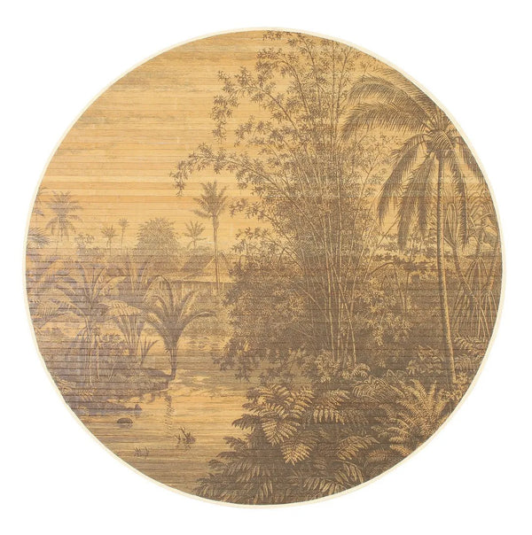 Tappeto con grafiche  D.120 cm