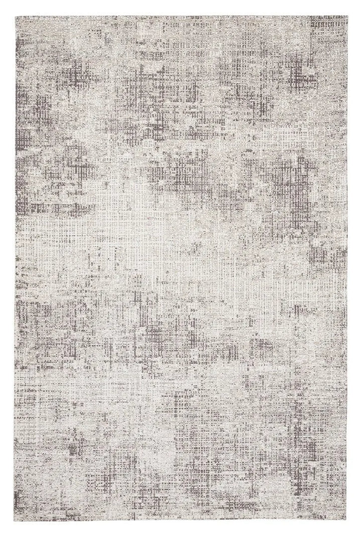 Tappeto decorativo moderno con pattern astratto sfumato in toni grigio chiaro e tortora