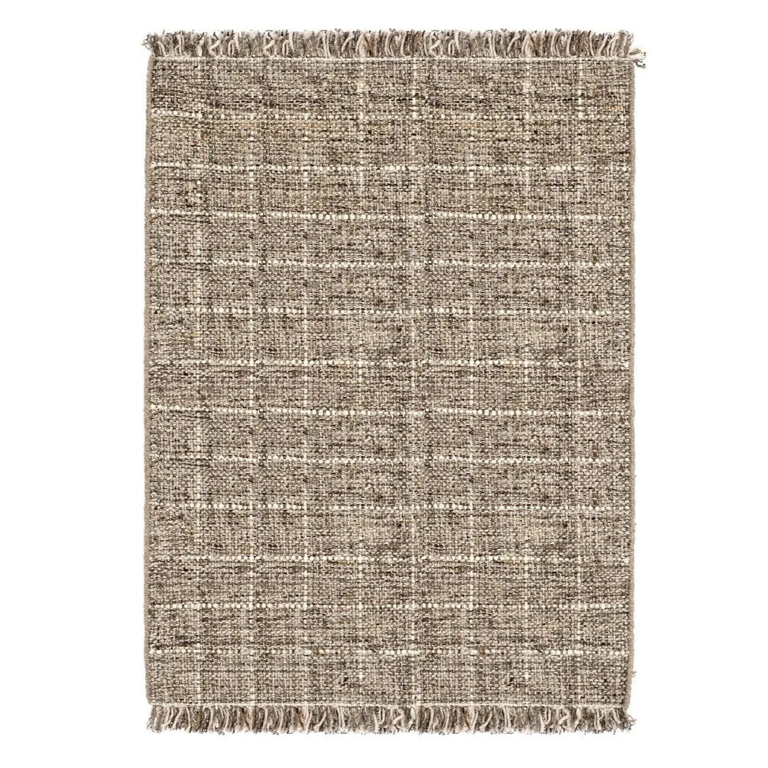  Tappeto Sahana marrone naturale, tessitura grossa, misura 140x200 cm