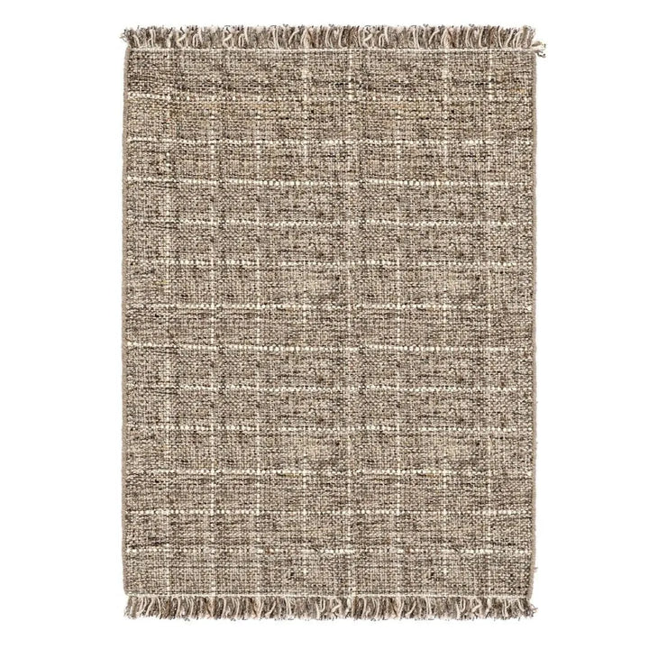  Tappeto Sahana marrone naturale, tessitura grossa, misura 140x200 cm