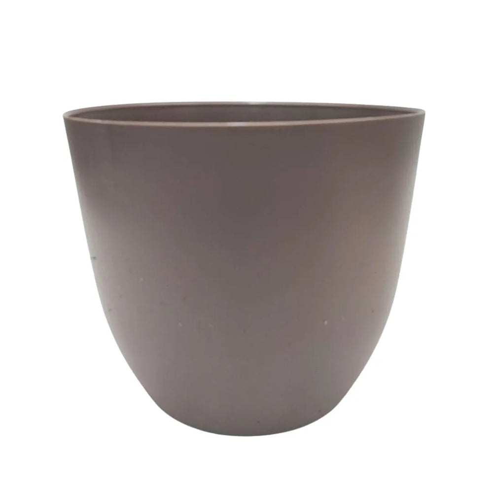 vaso conca pura tortora in plastica riciclata diametro 38 cm design moderno