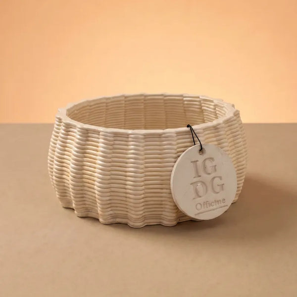 Vaso di ceramica artigianale Dioniso basso tondo