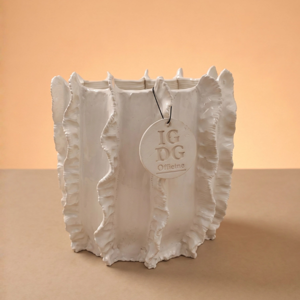 Vaso in ceramica artigianale Penelope ovale alto