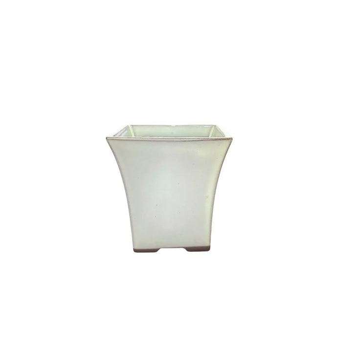 Vaso bonsai giapponese smaltato blu con design per stili Kengai e Han-Kengai, ideale per collezionisti

