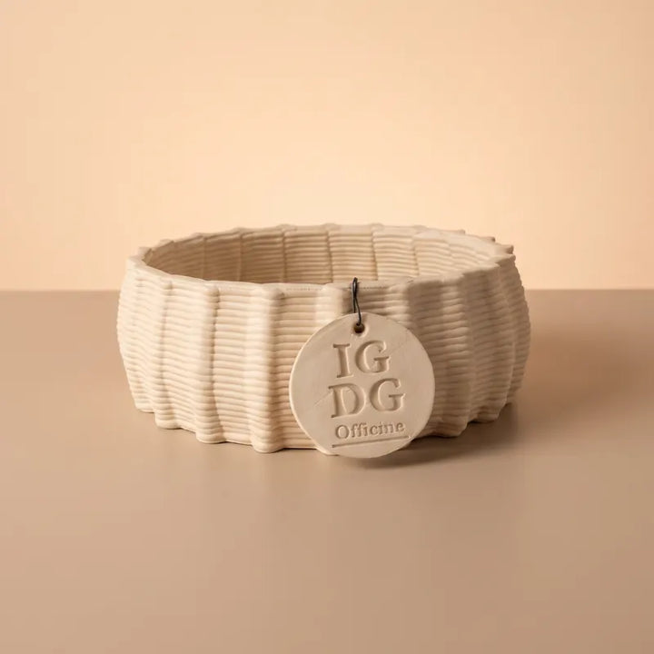Vaso in ceramica artigianale Dioniso ovale basso